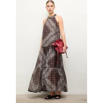 Dámské šaty Šaty Answear.LAB hnědá barva, maxi 4286.ios 88X, vel. M/L