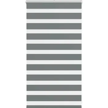 Roleta vidaXL Zebra roleta šířka látky 85,9 cm polyester [4014311] Barva: Tmavě šedá