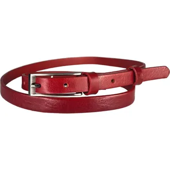 Opasek PENNY BELTS Kožený opasek 15-1-93 červený - 90 cm
