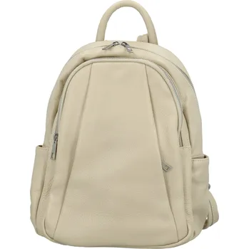 Městský batoh Luxusní dámský kožený batůžek Orfeo, krémový