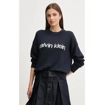 Dámský svetr Bavlněný svetr Calvin Klein Jeans dámský, tmavomodrá barva, LV047C311G 59X, vel. XS