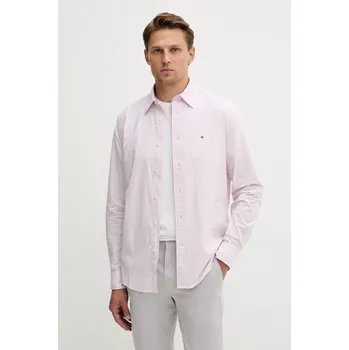 Pánská móda Bavlněná košile Tommy Hilfiger MW0MW39438 růžová 03X, vel. XXL