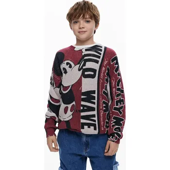 Chlapecká mikina Dětská mikina Desigual vínová barva, vzorovaná, 25WBJF01 93X, vel. 128