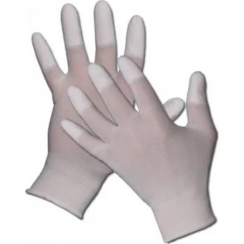 Pracovní rukavice RUKAVICE POVRSTVENÉ PU (prsty) NEXT bílá 6 (XS)