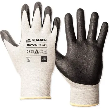 Pracovní rukavice RUKAVICE PROTIŘEZNÉ povrtvené nitrilem RAYZA RX543 bílá-černá 11 (2XL)