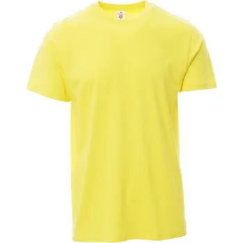 TRIČKO krátký rukáv 100% bavlna jednolíc PRINT žlutá 01000 M