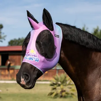 Koňská maska proti hmyzu Maska proti mouchám Pro Tech Unicorn M magical unicorn