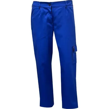 Pracovní zástěra KALHOTY pas dámské bavlna+PES REX modrá-šedá 50/158