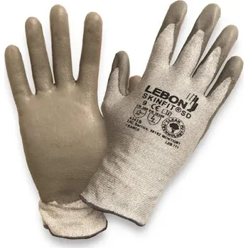 Pracovní rukavice RUKAVICE POVRSTVENÉ protiřezné antistatické PU, ESD SKINFIT/SD šedá 9 (L)