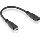 Roline USB 3.1 Typ-C prodlužovací kabel, PD 20V/5A, 0.2m, černý