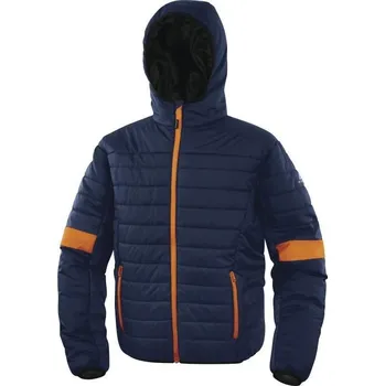 Pánský zimní kabát BUNDA zimní duté vlákno BLOOM námořnická modrá-oranžová M