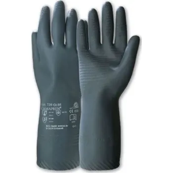 Pracovní rukavice RUKAVICE CHEMICKÉ chloropren+latex CAMAPREN 720 černá 11 (2XL)
