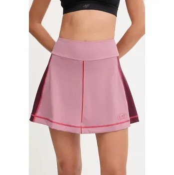 Dámská sukně Sportovní sukně EA7 Emporio Armani růžová barva, mini, áčková, AF19155.7W000559 34X, vel. XS