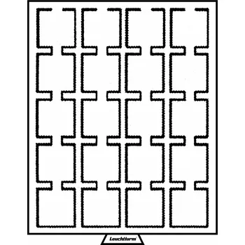 Sběratelství Leuchtturm Box na 20 kapslí QUADRUM o rozměru 50×50 mm, kouřová barva, se sametově červenou výstelkou