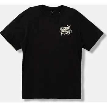 Chlapecké tričko Dětské bavlněné tričko Puma MID90s Graphic Tee II B černá barva, s potiskem, 688465 688465. 99X, vel. 176