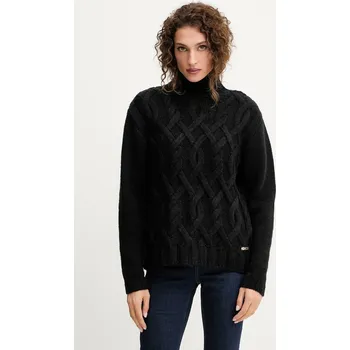 Pánský svetr Svetr z vlněné směsi Silvian Heach HENRY GPA25255LU černá 99X, vel. XL