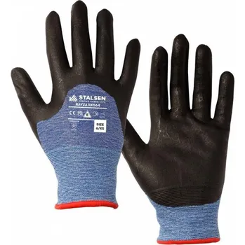Pracovní rukavice RUKAVICE PROTIŘEZNÉ povrstvené nitrilem RAYZA RX564 modrá-černá 8 (M)