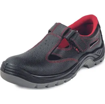 Pracovní obuv SANDÁLY ocelová tužinka BONN SC-01-001 S1 SRC černá-červená 44