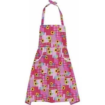 Pracovní zástěra ZÁSTĚRA dámská 100% bavlna, laclová, dlouhá F 4103 KUCHYŇKA červená UNI