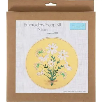 Textilie Sada na vyšívání Kopretiny (Embroidery Hoop Kit Daisies)