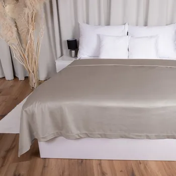 Přehoz na lůžko Sametový přehoz na postel Velvet Premium SVP-015 Latte Na míru