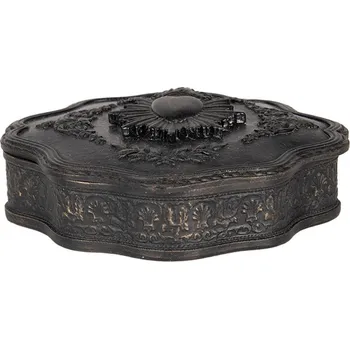 Šperkovnice Černá antik šperkovnice s dekorem nejsvětější srdce Ježíšovo - 12*11*4 cm