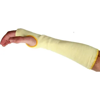 Pracovní rukavice RUKÁVNÍK protiřezný a tepluvzdorný POCHARD(RYCHNOV) s otvorem na palec žlutá 56 cm