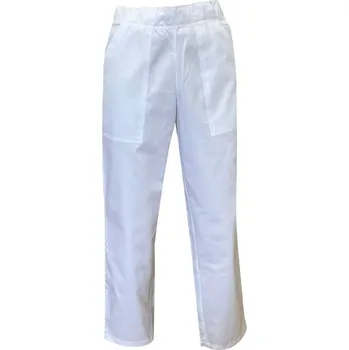 Pracovní zástěra KALHOTY pas dámské 100% bavlna F 6501 a) ZDRAVOTNÍ bílá 64/170