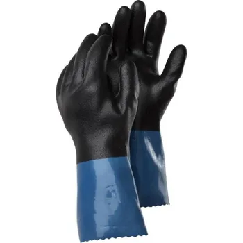 Pracovní rukavice RUKAVICE CHEMICKÉ PVC TEGERA 71000 černá-modrá 8 (M)