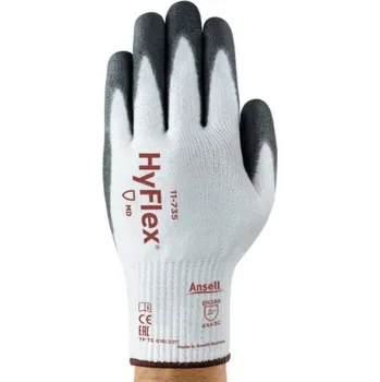 Pracovní rukavice RUKAVICE PROTIŘEZNÉ povrstvené PU HYFLEX 11-735 bílá 7 (S)
