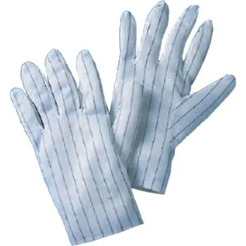 Pracovní rukavice RUKAVICE TEXTILNÍ antistatické PES ESD WK-5055G bílá 7 (S)