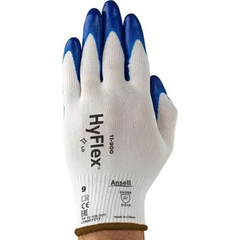 Pracovní rukavice RUKAVICE POVRSTVENÉ nitril (dlaň) HYFLEX 11-900 modrá 8 (M)