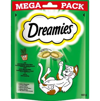 Pamlsek pro kočku Dreamies kočičí pamlsek mega pack s kočičí mátou 180 g