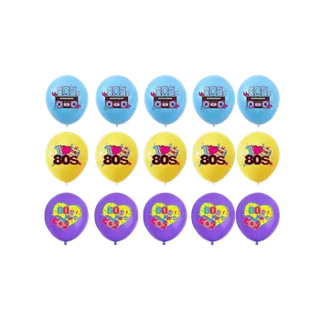 Karnevalový doplněk dovoz Balónek retro 80. léta - 15ks