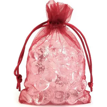 Dárková taška Dárkový pytlík 10x15 cm organza Varianta: 13 červená vánoční, Balení: 10 ks