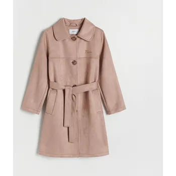 Reserved - Kabát z umělého semiše - béžová - 513CV-80X - 513CV-80X-158-4