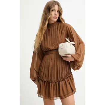 Dámské šaty Šaty Answear.LAB béžová barva, mini sng.sud08u.tos 80X, vel. S