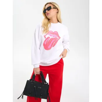 Dámská mikina Sinsay - Mikina s potiskem The Rolling Stones - krémová - 369FG-01X - 369FG-01X-S