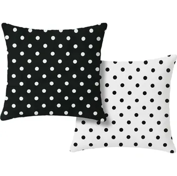 Povlak na polštářek Sada 2 ks dekoračních povlaků na polštář COLAM GREY 45x45 cm, šedá