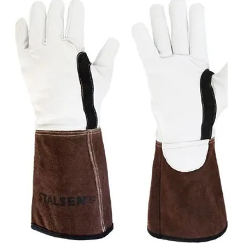 Pracovní rukavice RUKAVICE SVÁŘECÍ A PROTIŘEZNÉ jehněčí lícovka MAGMA MX295 šedá-hnědá 11 (2XL)