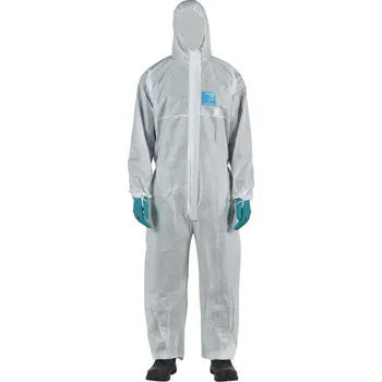Jednorázový oděv OVERAL antistatický ALPHATEC 1500 PLUS STITCHED - model 111 bílá 3XL