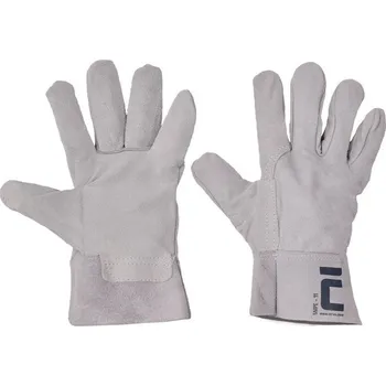 Pracovní rukavice RUKAVICE CELOKOŽENÉ hovězí štípenka SNIPE šedá 11 (2XL)