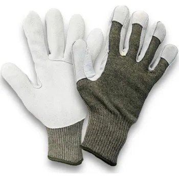 Pracovní rukavice RUKAVICE PROTIŘEZNÉ A TEPELNÁ RIZIKA do 100°C GRC10/B/FRZ bílá-šedá 12 (3XL)