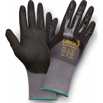 Pracovní rukavice RUKAVICE POVRSTVENÉ nitril (3/4) MAXITOUCH/DA šedá-černá 6 (XS)