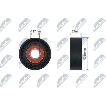 Napínací kladka, žebrovaný klínový řemen NTY RNK-VV-018