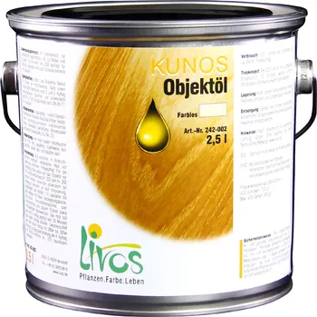 Olej na dřevo LIVOS KUNOS 242 uzavírací přírodní olej na podlahy 2,5 L
