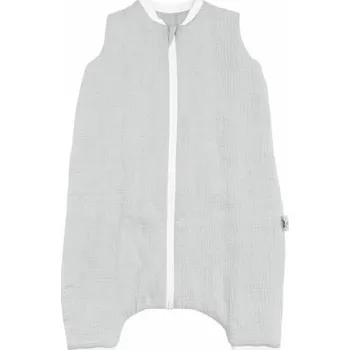 Spacák PULP BAMBOO Mušelínový spací pytel po celý rok s ponožkami - šedý - 1 TOG od 1 do 2,5 roku