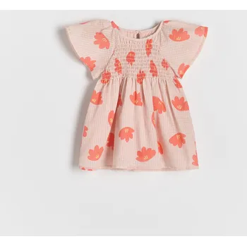 Kojenecké oblečení Reserved - Šaty se vzorem - pudrově růžová - 894CY-39X - 894CY-39X-74