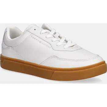 Dámské tenisky Kožené tenisky Tommy Hilfiger CASUAL CUPSOLE SNEAKER dámské, béžová barva, FW0FW08689 01X, EUR 38