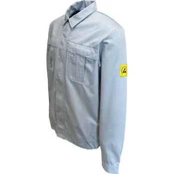 Pracovní zástěra BUNDA antistatická, ESD, certifikát ALFA ESD sv.šedá 44/194